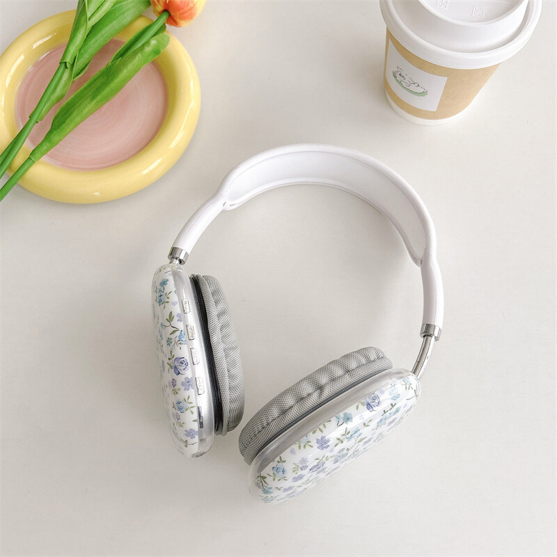 Wildflower wf Blue Rose Flowers Калъф за телефонни слушалки с лента за глава за безжични слушалки AirPods Max Слушалки Защитен капак на ръкава