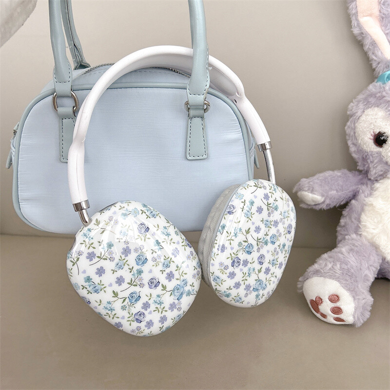 Wildflower wf Blue Rose Flowers Калъф за телефонни слушалки с лента за глава за безжични слушалки AirPods Max Слушалки Защитен капак на ръкава