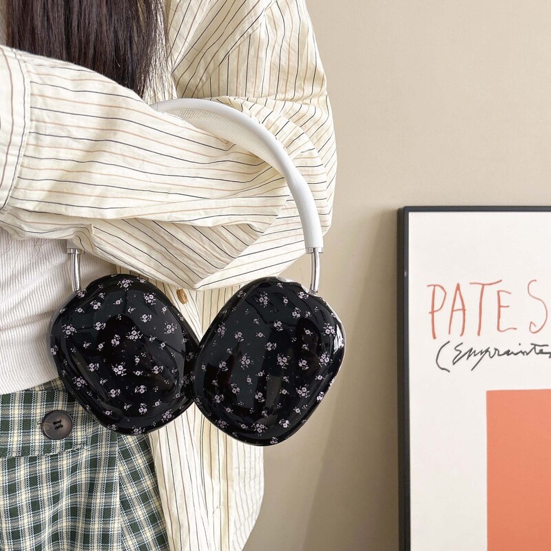 Черно цвете ins калъф за слушалки imd капак за слушалки capa funda за apple airpodsmax airpod max cool удароустойчив conque