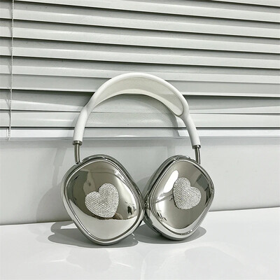 Ins Cute Pink 3D Bow torbica za slušalice za Apple Airpods Max 2, galvanizirane slušalice, zaštitna torbica otporna na udarce za Airpods Max