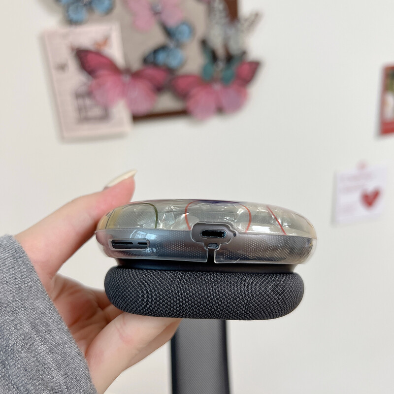 Подходящ за защитен калъф Apple Airpods Max, прозрачна мека обвивка от TPU, Bluetooth слушалка за слушалки, модерен и модерен