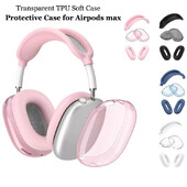 4 u 1 Silikon + TPU prozirna navlaka, jastučići za uši, jastučići za uši, jastučići za uši, navlaka za glavu, jastučić za uši/štitnik za slušalice za AirPods Max