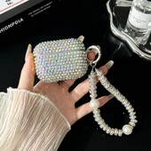 За 2024 Airpods 4 Generation Case Луксозен Rhinestone Bling За Apple Airpods 3 2 1 Pro Премиум дамски калъф за слушалки Rhinestone