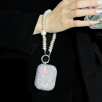 За 2024 Airpods 4 Generation Case Луксозен Rhinestone Bling За Apple Airpods 3 2 1 Pro Премиум дамски калъф за слушалки Rhinestone