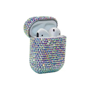 За 2024 Airpods 4 Generation Case Луксозен Rhinestone Bling За Apple Airpods 3 2 1 Pro Премиум дамски калъф за слушалки Rhinestone