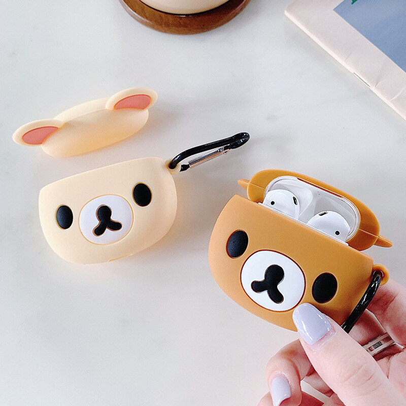 Rilakkuma Prikladno za AirPods Pro Zaštitna torbica Cartoon 3. generacije Apple 2. generacije bežične Bluetooth torbice za slušalice