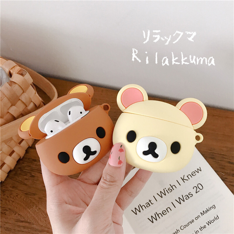 Rilakkuma Prikladno za AirPods Pro Zaštitna torbica Cartoon 3. generacije Apple 2. generacije bežične Bluetooth torbice za slušalice