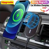 Магнитно безжично зарядно за кола Macsafe за iPhone 12 13 14 15 Pro Max Air Vent Стойка за държач за телефон за кола Станция за бързо зареждане на кола