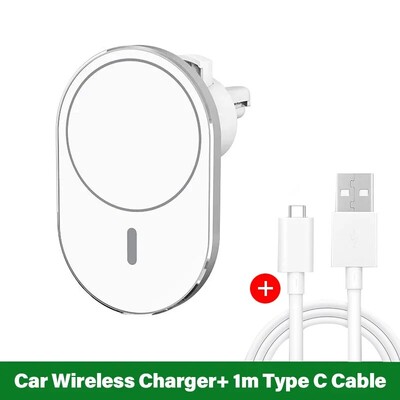 Магнитно безжично зарядно за кола Macsafe за iPhone 12 13 14 15 Pro Max Air Vent Стойка за държач за телефон за кола Станция за бързо зареждане на кола