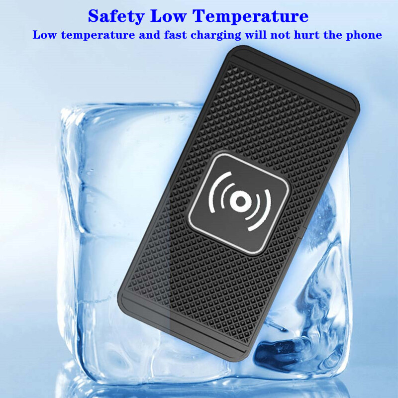 Безжично зарядно за кола за Iphone 16 15 15 Pro Max 14 13 12 X Samsung S24 S23 Безжично зарядно за кола Силиконова подложка Стойка Бързо зарядно