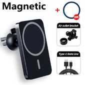 30W magnetski bežični punjači, ventilacijski otvor za automobil, držač telefona za iPhone 11 12 13 14 Pro Max, indukcijski punjač, stanica za brzo punjenje