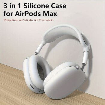 Θήκη ακουστικών 3 σε 1 Soft Silicone Skin Protector για Airpods Max Cases Αντικραδασμικό κάλυμμα ακουστικών Αξεσουάρ