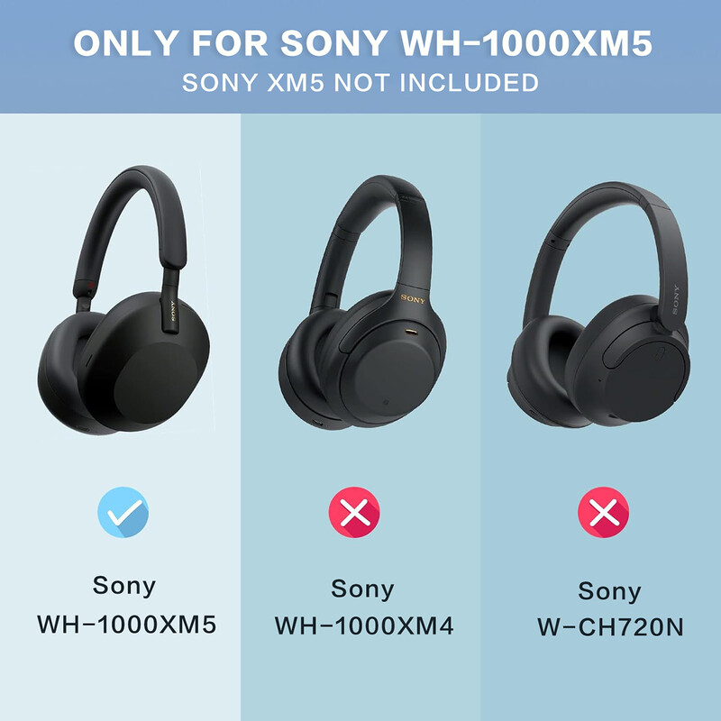 За Sony WH-1000XM5 силиконов защитен капак за слушалки / предпазен капак за слушалки / антифони Защитен ръкав