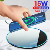 15W brzi bežični punjač za iPhone 14 13 12 15 Pro XS Max Mini X XR Indukcijski bežični punjač za Samsung Xiaomi Huawei