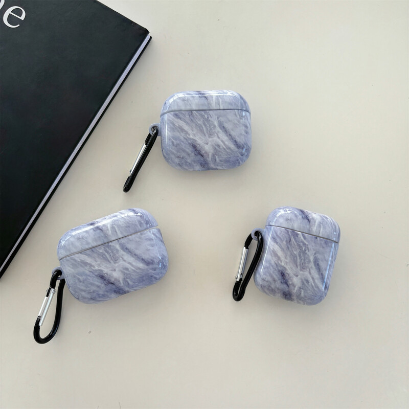Jednostavan i simpatičan sivi mramor Prikladan za AirPods 3 2 1 Pro2 Pro Film Mekana torbica Poklopac za slušalice Zaštitni poklopac