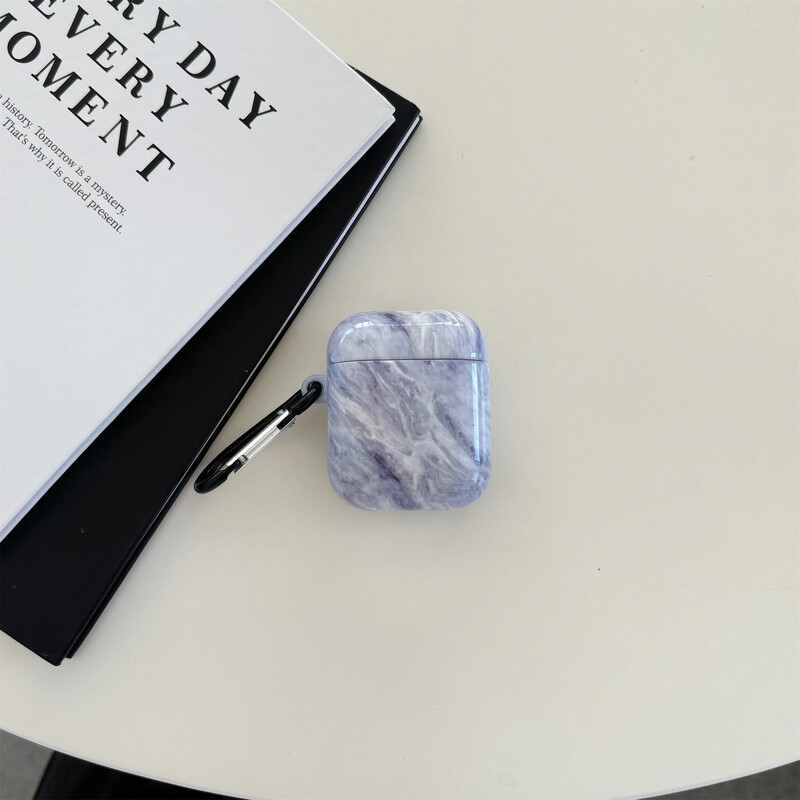 Jednostavan i simpatičan sivi mramor Prikladan za AirPods 3 2 1 Pro2 Pro Film Mekana torbica Poklopac za slušalice Zaštitni poklopac