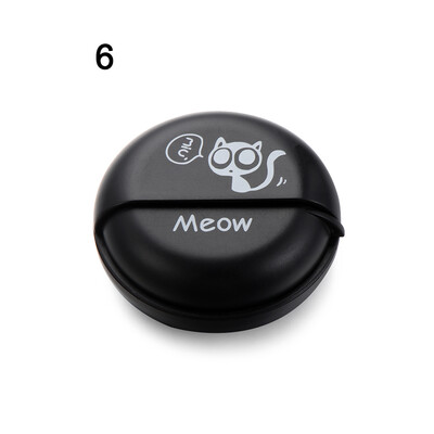 Carcasă pentru căști cu imprimare pentru pisici, 1 buc, organizator de cabluri multifuncțional, stocare rotativă, linie de date de protecție, cutie rotundă, acces pentru căști