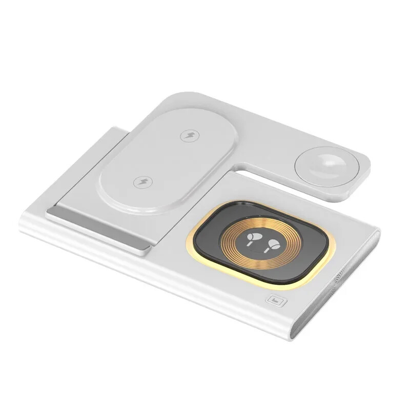 30W 3 u 1 LED sklopivi stalak za bežični punjač za Samsung S24 S23 S22 Watch 6 5 4 Active 1 2 Galaxy Buds Stanica za brzo punjenje