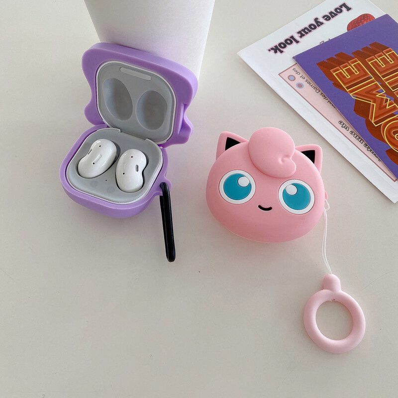 Samsung Galaxy Buds Live 2 Pro 2 FE korpusam Cute Jigglypuff Ditto Snorlax silikona austiņu maciņa piederumu vāciņš