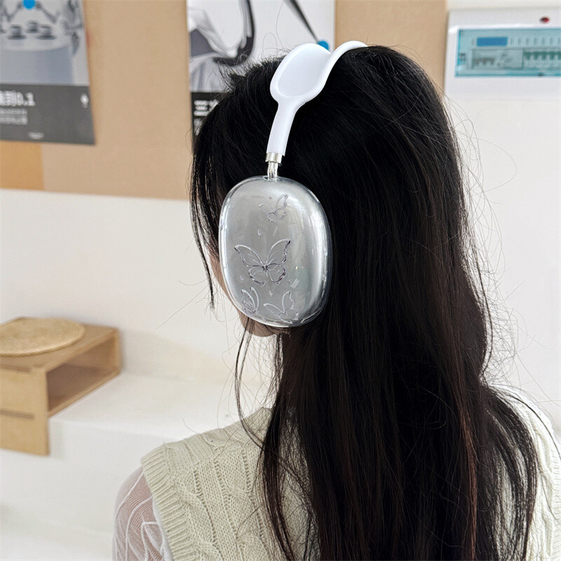 INS Rose Butterfly Zaštitna torbica za Apple Airpods Max Torbica za slušalice Prozirna mekana silikonska slušalica za Airpods Max Dodaci