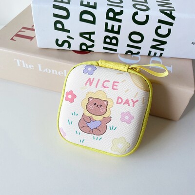 Crtani mini tvrdi držač za slušalice s patentnim zatvaračem, torbica, prijenosna kutija za slušalice, torbica za pohranu slušalica, zaštitni organizator za USB kabel