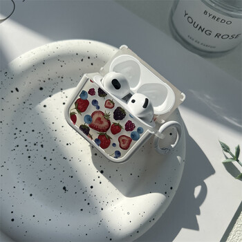 Cute Strawberry Θήκη ακουστικών για Apple Airpods 4 3 Pro Cover Charm Θήκες φόρτισης ακουστικών σιλικόνης airpods pro 2 case fundas