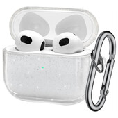 Bling Glitter mekana TPU torbica za slušalice s privjeskom za Airpods Pro 2 Generation Air Pods 4 2024 3 2 1 3rd Gen Cover Dodaci