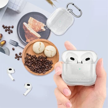 Θήκη ακουστικών Bling Glitter Soft TPU με μπρελόκ για Airpods Pro 2 Generation Air Pods 4 2024 3 2 1 3ης γενιάς Αξεσουάρ καλύμματος