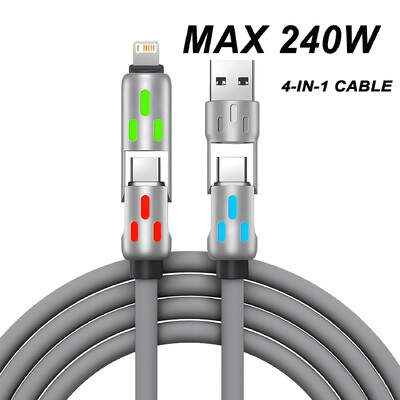 4 u 1 kabel za brzo punjenje 3A USB kabel USB A na Micro Type C za iPhone 15 14 13por 3 u 1 Samsung Huawei Xiaomi Quick Charger