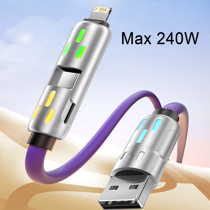 4 u 1 kabel za brzo punjenje 3A USB kabel USB A na Micro Type C za iPhone 15 14 13por 3 u 1 Samsung Huawei Xiaomi Quick Charger