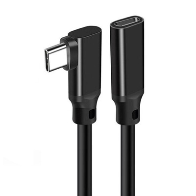 Бял Type-C мъжки към женски удължителен кабел USB3.1 Gen2 мъжки към женски 100W бързо зареждане PD лакътно зареждане