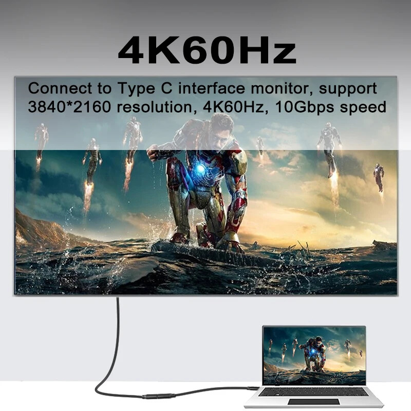 Бял Type-C мъжки към женски удължителен кабел USB3.1 Gen2 мъжки към женски 100W бързо зареждане PD лакътно зареждане