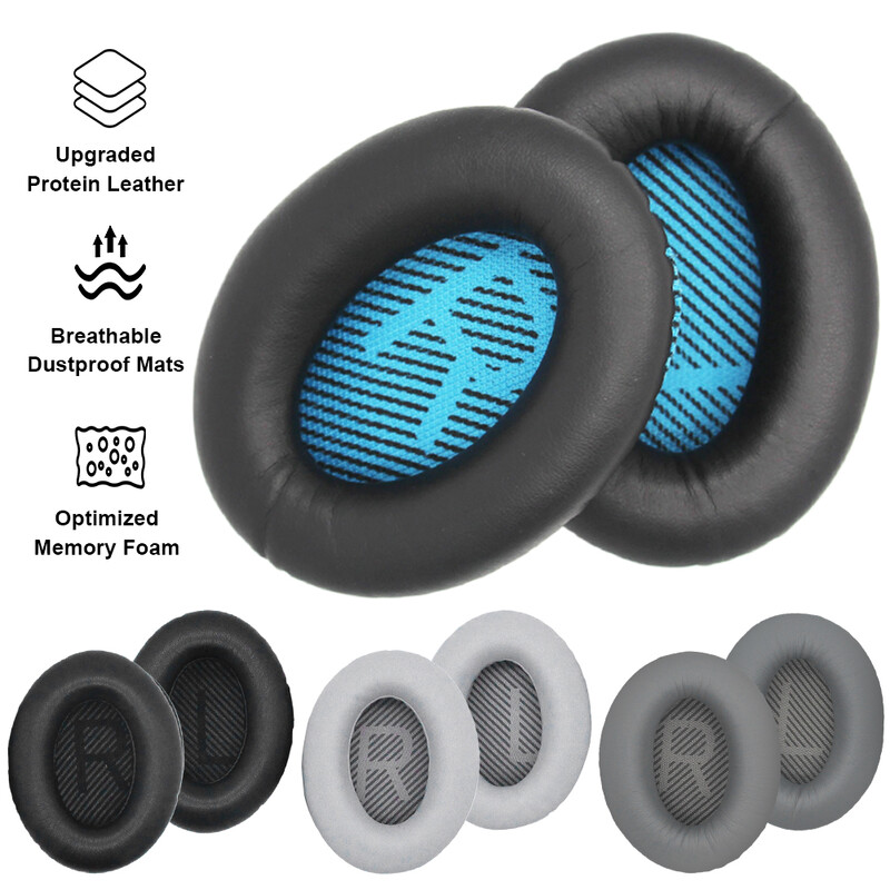 Zamjenski jastučići za uši Jastučići za slušalice od meke proteinske kože Jastučići za uši od memorijske pjene za Bose QuietComfort QC25 QC15 QC35