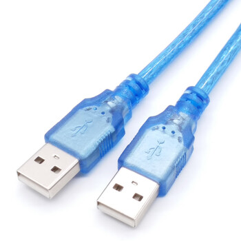 Καλώδιο επέκτασης USB 2.0 υψηλής ταχύτητας 0.3M 1M 2M 3M 5M 10m Διαφανές μπλε καλώδιο αρσενικό σε θηλυκό / αρσενικό καλώδιο προέκτασης USB Χάλκινο καλώδιο