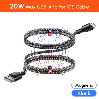27 W 100 W Magnetic Type C USB to For iOS Kabel Brzo punjenje u navoju za iPhone 15 14 13 Pro max Samsung S23 Google Magnet Storage