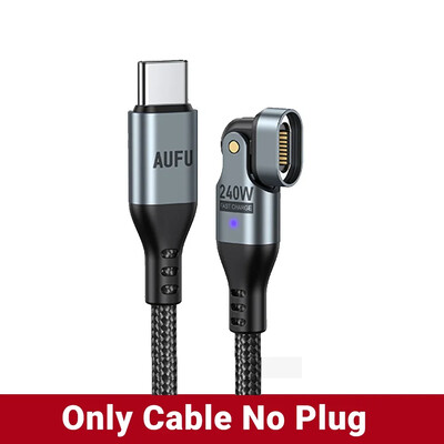 AUFU 240W магнитен кабел за супер бързо зареждане за iPhone 16 15 Pro max USB тип C към USB C проводник 5A за лаптоп Macbook Xiaomi