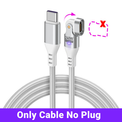 AUFU 240W магнитен кабел за супер бързо зареждане за iPhone 16 15 Pro max USB тип C към USB C проводник 5A за лаптоп Macbook Xiaomi