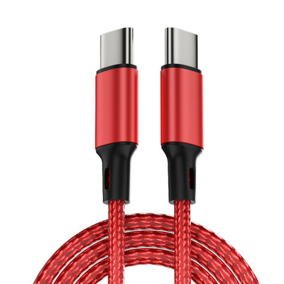 Тип C до C кабел за данни Dual Head Pd60W Fast Charging Knit Ctoc Car Charging Cable for Iphone Laptop Huawei Xiaomi Type C Phone