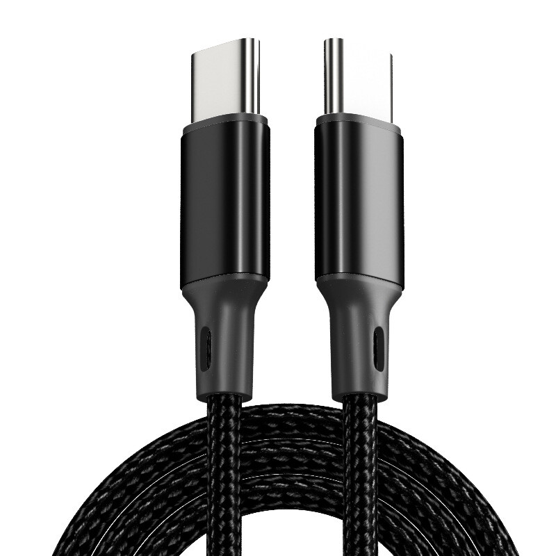 Тип C до C кабел за данни Dual Head Pd60W Fast Charging Knit Ctoc Car Charging Cable for Iphone Laptop Huawei Xiaomi Type C Phone