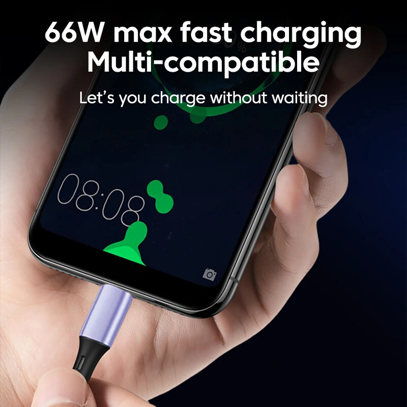 20CM до 1.2M автомобилен пружинен кабел 66W бързо зареждане USB тип C към тип C кабел за iPhone 16 15 Huawei Xiaomi Samsung USB C кабел