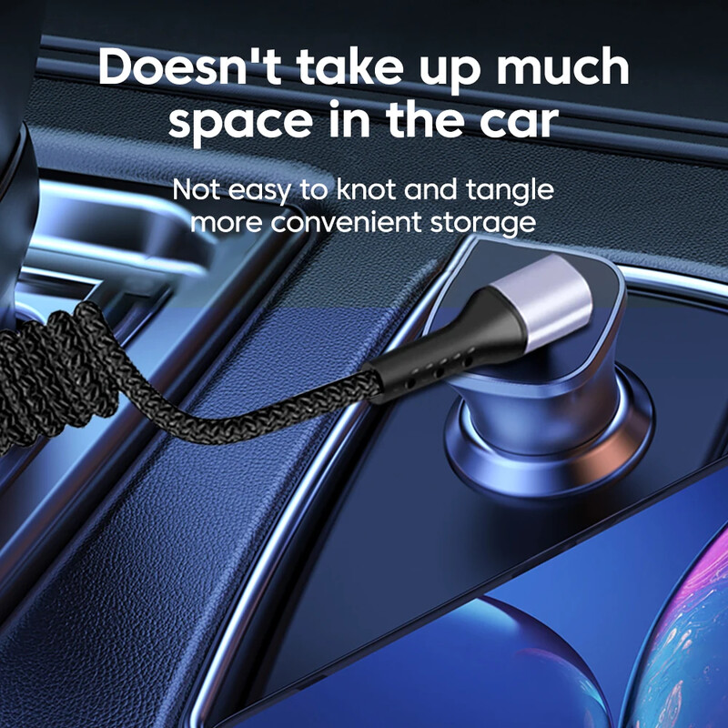 20CM до 1.2M автомобилен пружинен кабел 66W бързо зареждане USB тип C към тип C кабел за iPhone 16 15 Huawei Xiaomi Samsung USB C кабел