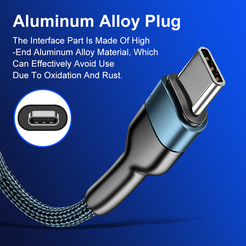 Kabel za brzi punjač tipa C USB C najlonski kabel za Xiaomi Huawei Oneplus Poco Samsung Iphone 15 16 USB C punjač Data kabel