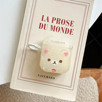 Ζευγάρι Cartoon Bear Case για AirPods 4 Airpod 1 2 3 Pro Pro2 Bluetooth Earbuds Κουτί φόρτισης Προστατευτική θήκη ακουστικών