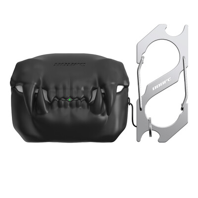 Силиконов оригинален калъф за безжични слушалки Tiger Tooth Защитни тапи Слушалки Калъф за Хелоуин с ключодържател за AirPods Pro