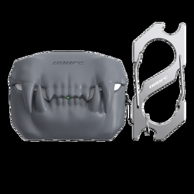 Силиконов оригинален калъф за безжични слушалки Tiger Tooth Защитни тапи Слушалки Калъф за Хелоуин с ключодържател за AirPods Pro