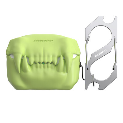 Силиконов оригинален калъф за безжични слушалки Tiger Tooth Защитни тапи Слушалки Калъф за Хелоуин с ключодържател за AirPods Pro