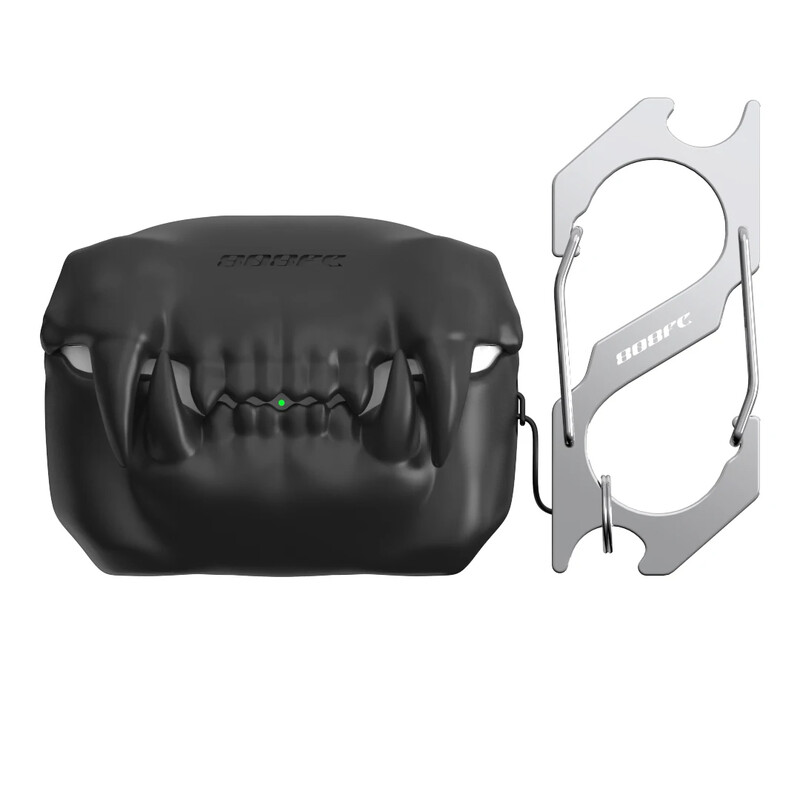 Силиконов оригинален калъф за безжични слушалки Tiger Tooth Защитни тапи Слушалки Калъф за Хелоуин с ключодържател за AirPods Pro