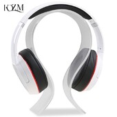 Нова преносима стойка за слушалки Държач за слушалки Закачалка Универсален акрилен дисплей за слушалки Скоба Подходящ за всички размери слушалки