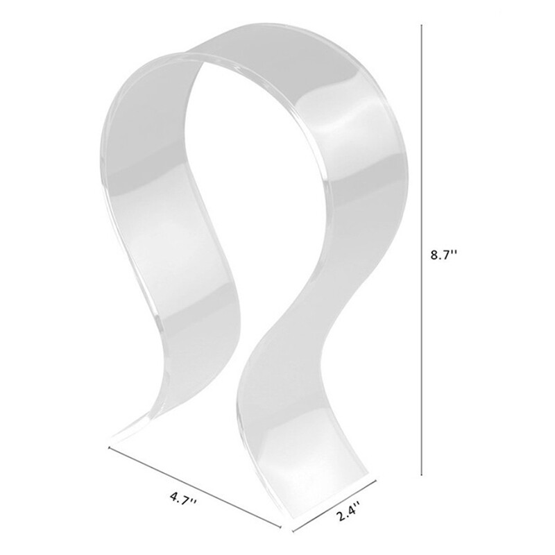 Нова преносима стойка за слушалки Държач за слушалки Закачалка Универсален акрилен дисплей за слушалки Скоба Подходящ за всички размери слушалки