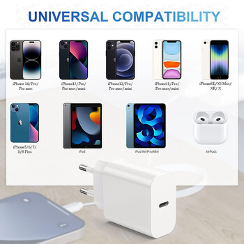 Για Apple Original 30W Quick Charger Για iPhone 11 13 12 14 15 16 Pro Max Mini XR XS X 8 Plus Γρήγορη φόρτιση Τύπος C Καλώδιο iPhone